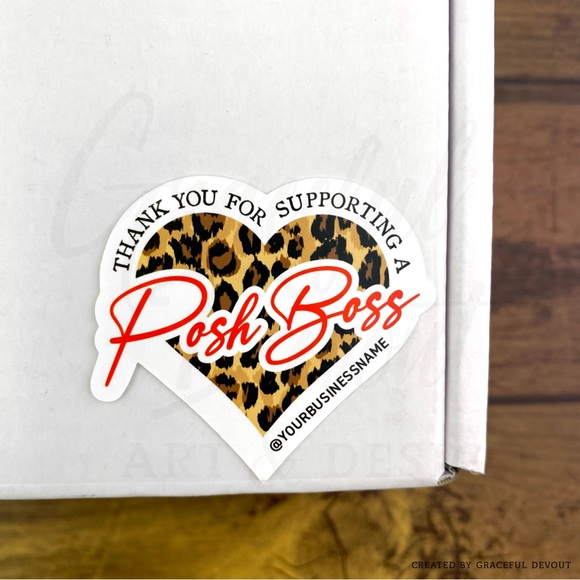 Thank You For Supporting A Posh Boss - Sticker- 2" (inches) (48ct.) [GD13-48] - Picture 7 of 7